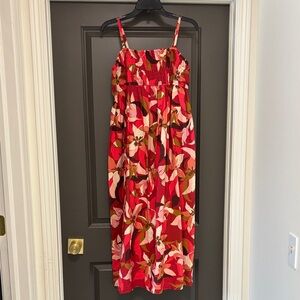 A New Day red floral cotton dress S